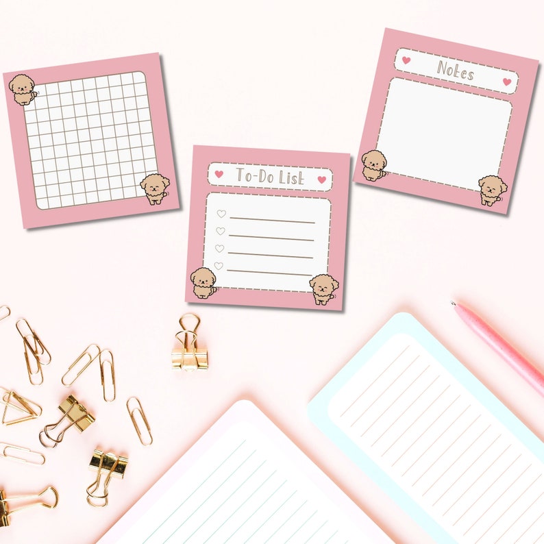 Kawaii Printable Memo Sheets Cute Memo Pads Digital Download - Etsy