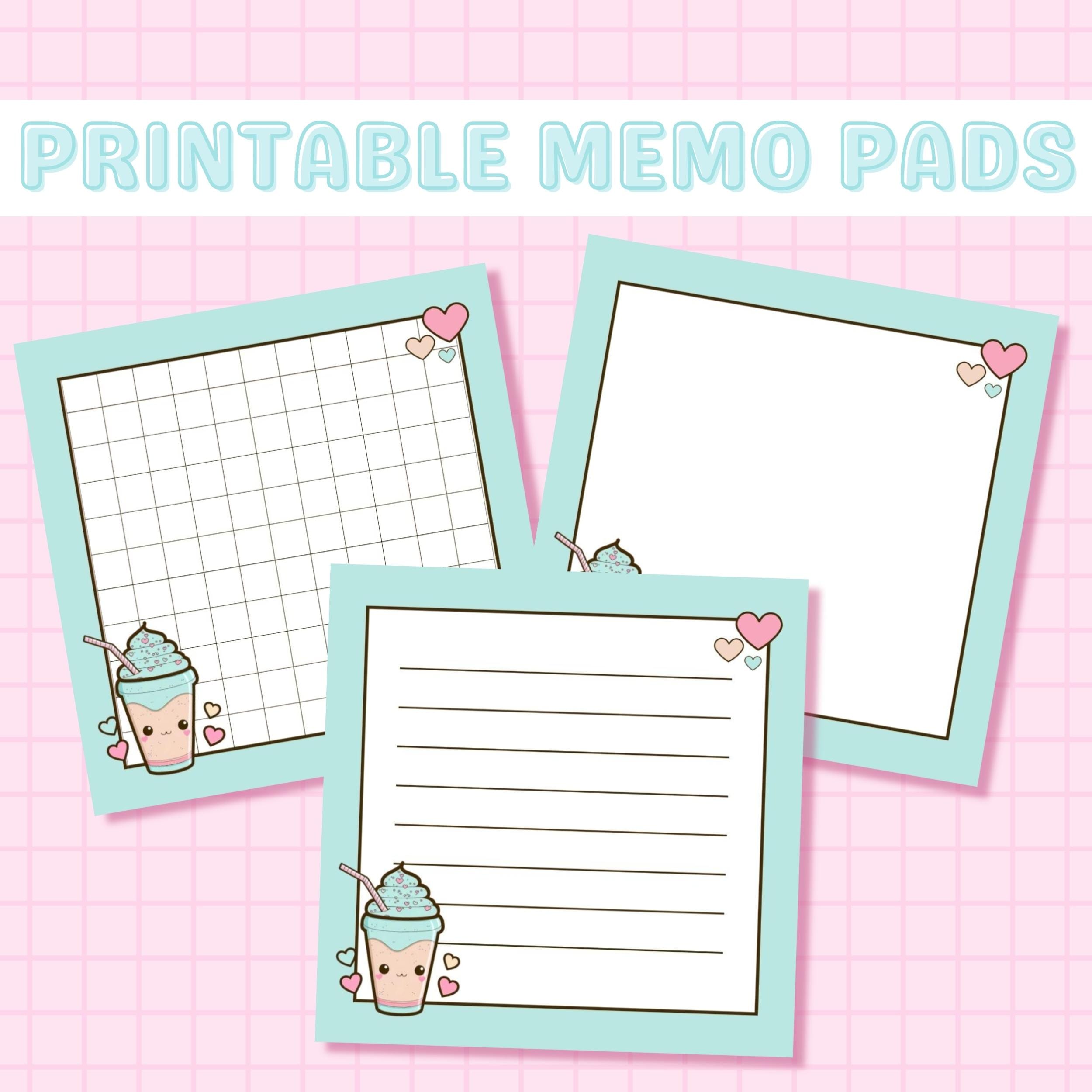 Adesivi Memo Kawaii Fruits N Times - Tappetino Appiccicoso Per Scuola E Ufficio