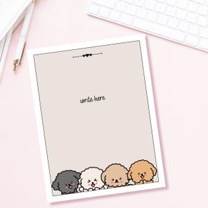 Kawaii Puppy Stationery Printable, Puppy Stationary, Kawaii Stationary ...