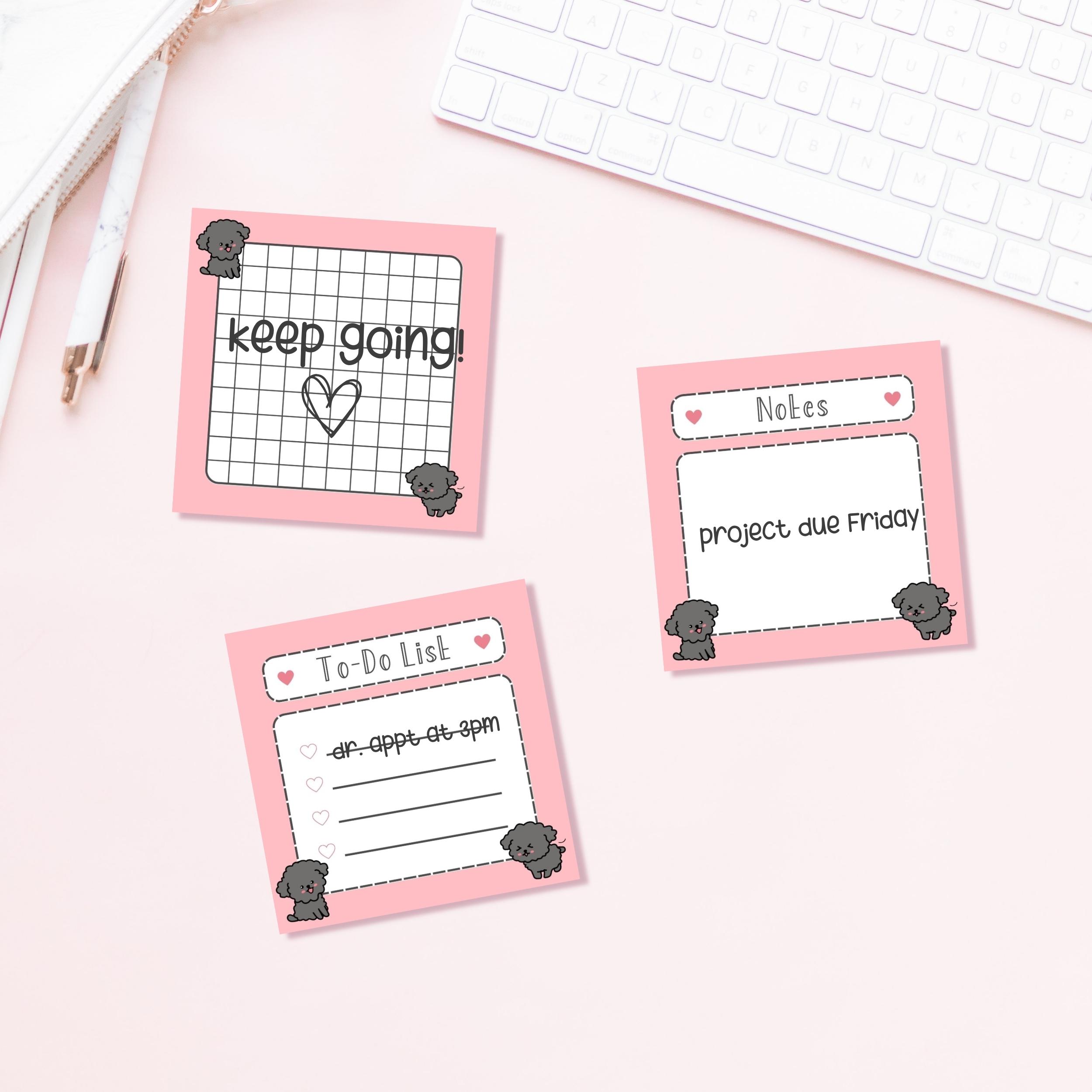 Kawaii Printable Memo Sheets, Cute Memo Pads Digital Download, Kawaii ...