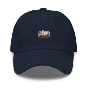 Sardine   Hat - Canned Fish Moment - Anchovy Fans - Seafood Lovers - Cotton Embroidered Cap - Multiple Colors