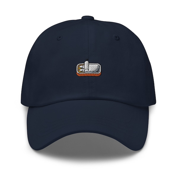 Sardine Dad Hat - Canned Fish Moment - Anchovy Fans - Seafood Lovers - Cotton Embroidered Cap - Multiple Colors