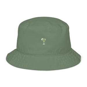 Margarita Bucket Hat - Alternate Colorway - 100% Organic Cotton Embroidered