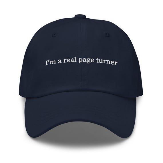 Embroidered Book Lover Hat: Funny Reader Dad Cap