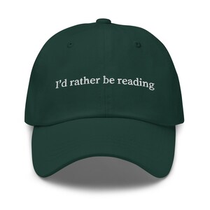 I'd Rather Be Reading Hat - Embroidered Book Lover Gift - Reader Baseball Cap - Customizable Bookworm Hat