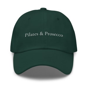 Pilates & Prosecco Hat - Secrets to a long life - Minimalist Cotton Embroidered Cap