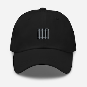 Jail Cell Hat - My mind is a prison - Go Straight to Jail - Cotton Embroidered Cap
