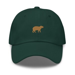Capybara Dad Hat - Minimalist Cotton Embroidered Cap - Multiple Colors