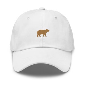 Capybara Dad Hat - Minimalist Cotton Embroidered Cap - Multiple Colors