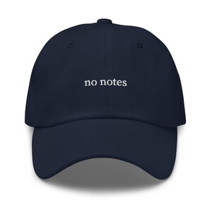 Bonnet No Notes - Bonnet brodé avec citation pince-sans-rire - Chapeau en coton - Plusieurs couleurs