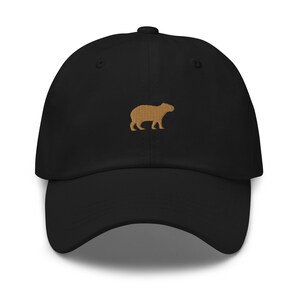 Capybara Dad Hat - Minimalist Cotton Embroidered Cap - Multiple Colors