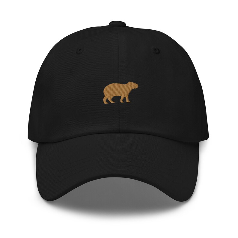 Capybara Dad Hat - Minimalist Cotton Embroidered Cap - Multiple Colors
