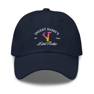 Cappello da addio al nubilato Last Rodeo: berretto da cowboy personalizzato con ricamo