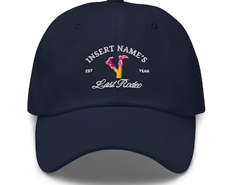Sombrero de despedida de soltera Last Rodeo: gorra vaquera bordada personalizada para fiesta