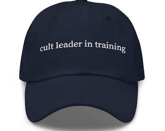 Gorra de papá de sarga de algodón bordada - Diseño de líder de culto