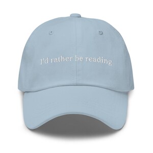 I'd Rather Be Reading Hat - Embroidered Book Lover Gift - Reader Baseball Cap - Customizable Bookworm Hat