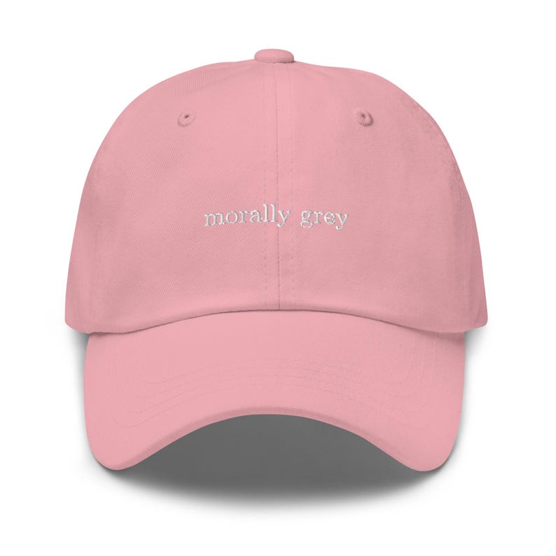 Title: Morally Grey Hat – BookTok Embroidered Dad Cap, Smut Reader Gift, Romance Novel Trope Apparel