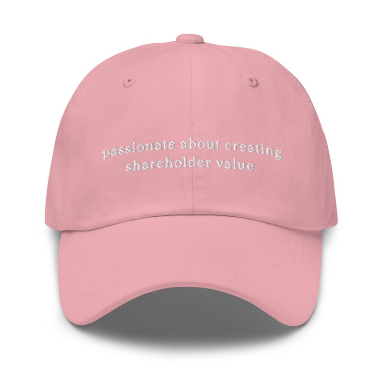 Shareholder Value Hat - Funny Work Gift - Office Humor -  Multiple Colors - Cotton Embroidered Baseball Cap