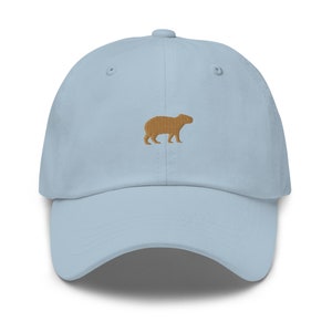 Capybara Dad Hat - Minimalist Cotton Embroidered Cap - Multiple Colors