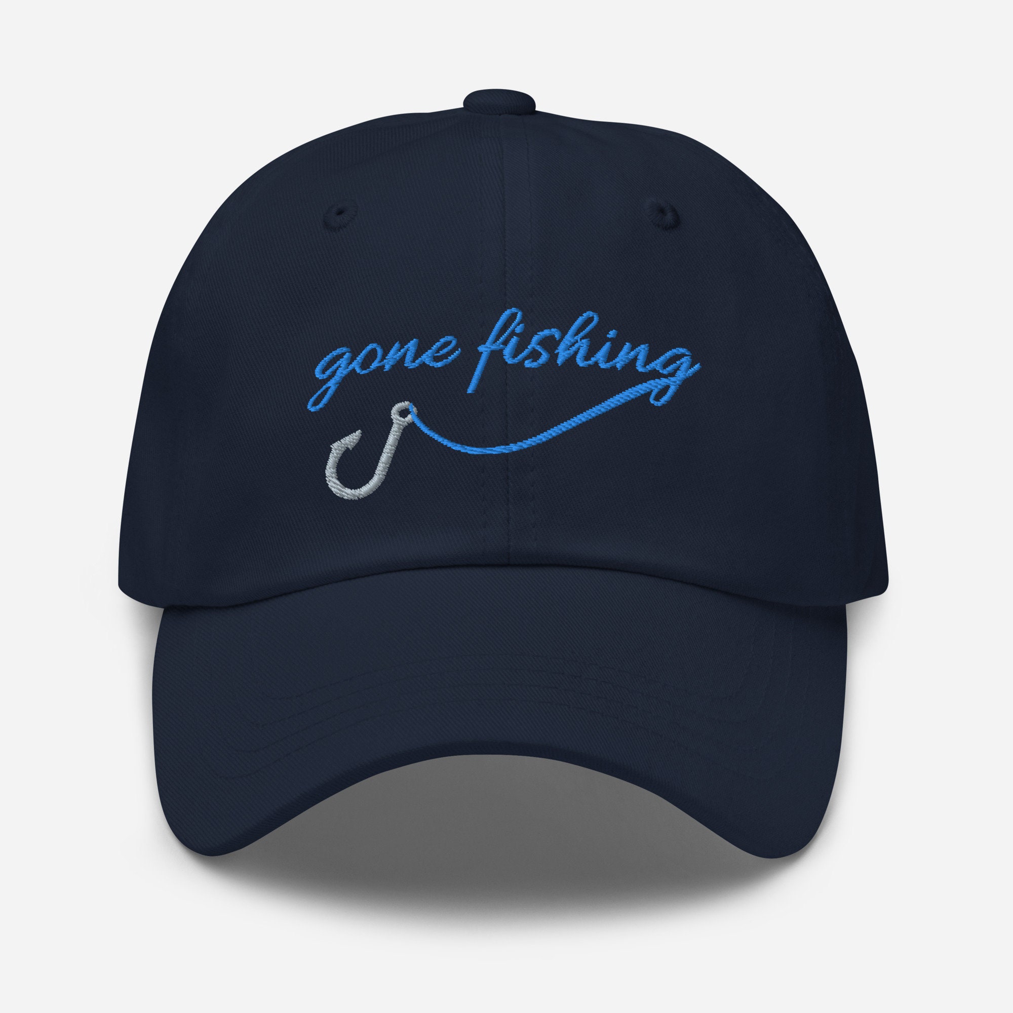 Gone Fishing Dad Hat Gift for Fishermen, Anglers and Nature Lovers  Minimalist Embroidered Cotton Hat -  Canada