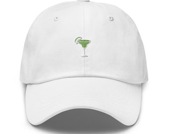 Margarita Hat - Gift for Mexican Cocktail Lovers - Embroidered Cotton Hat - Multiple Colors