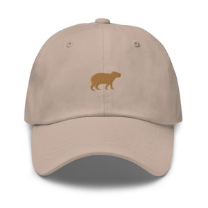 Capybara Dad Hat - Minimalist Cotton Embroidered Cap - Multiple Colors