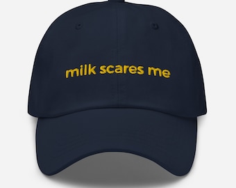 Dairy Free Embroidered Hat: Vegan Cotton Twill Cap
