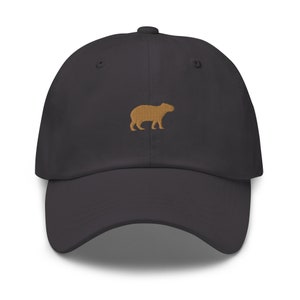 Capybara Dad Hat - Minimalist Cotton Embroidered Cap - Multiple Colors