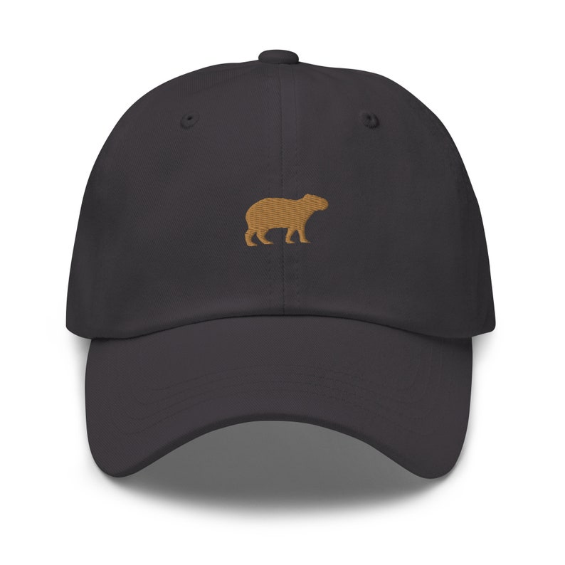 Capybara Dad Hat - Minimalist Cotton Embroidered Cap - Multiple Colors