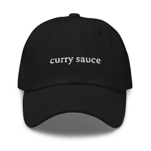 Curry Sauce Hat - Chinese Takeaway Food Fan Gift - Cotton Embroidered   Cap - Multiple Colors