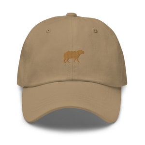 Capybara Dad Hat - Minimalist Cotton Embroidered Cap - Multiple Colors