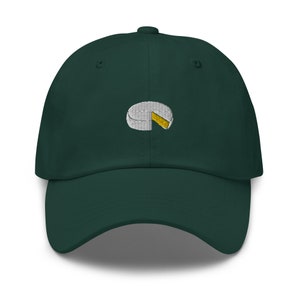 Brie Cheese Hat - Embroidered Low Profile Cap - Gift for Cheese Lovers