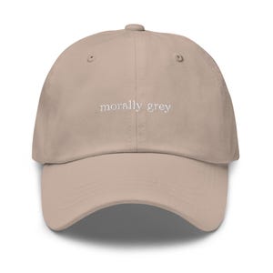 Title: Morally Grey Hat – BookTok Embroidered Dad Cap, Smut Reader Gift, Romance Novel Trope Apparel