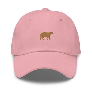 Capybara Dad Hat - Minimalist Cotton Embroidered Cap - Multiple Colors