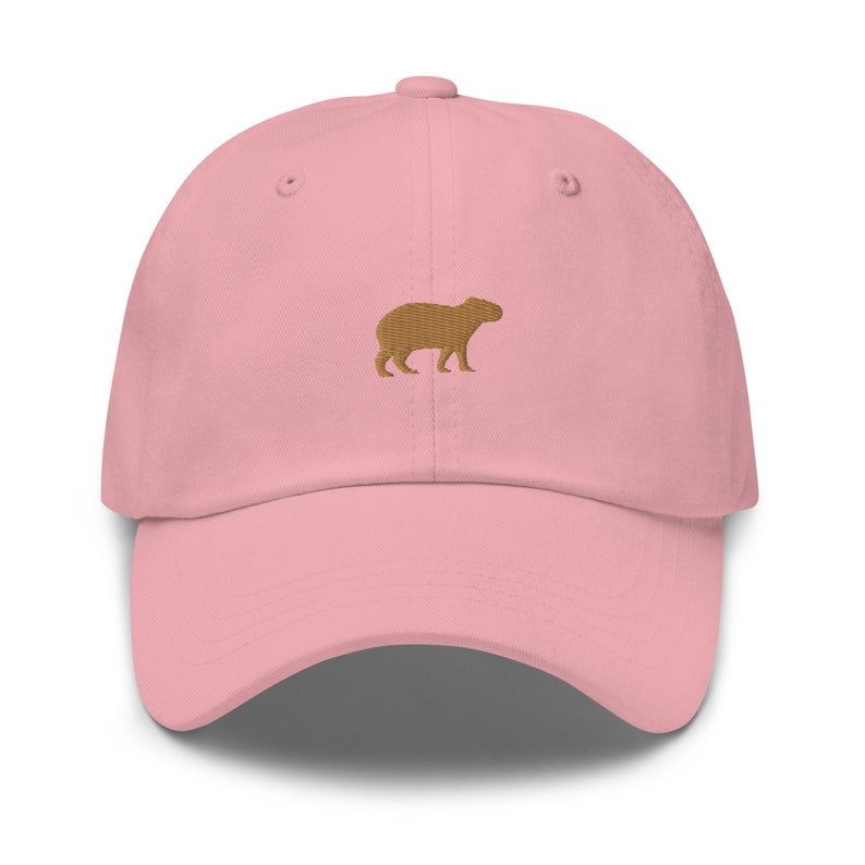 Capybara Dad Hat - Minimalist Cotton Embroidered Cap - Multiple Colors