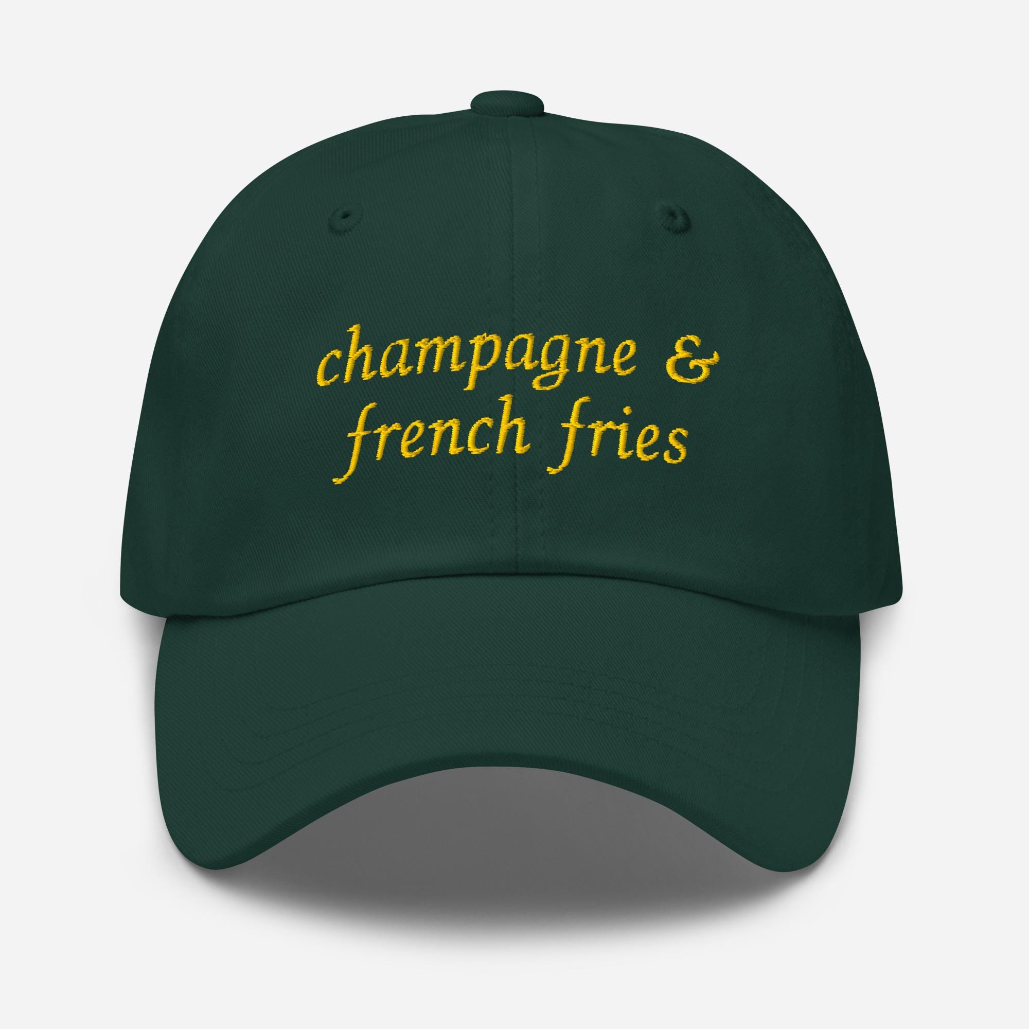 NWT Target Kate Spade Champagne & French Fries Adjustable Baseball Cap Embroidered Champagne & French Fries Hat - Soft Cotton Dad  main image 4