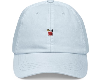 Sombrero antiguo - Regalo para amantes de los cócteles - Gorra bordada minimalista