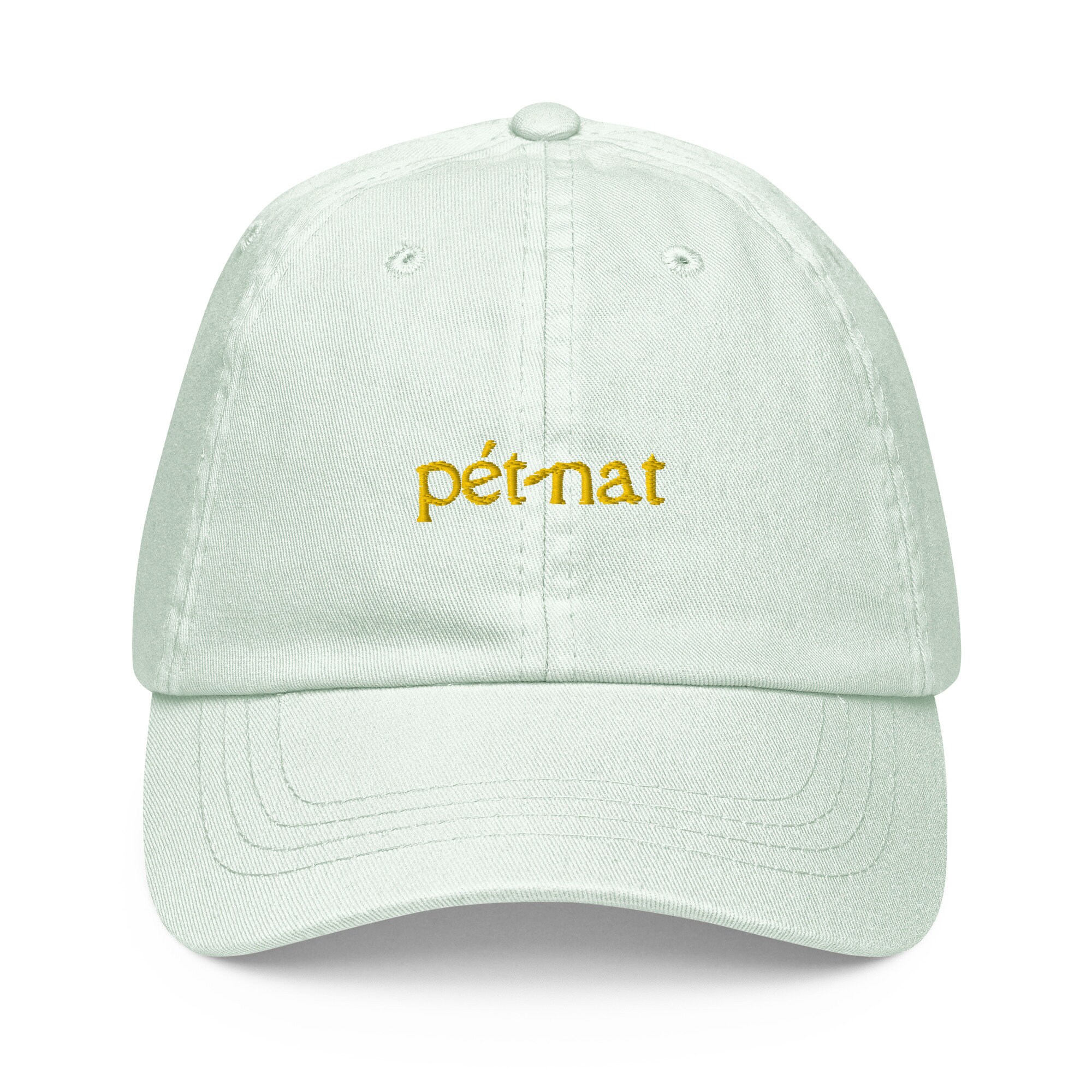 Pét-nat   Hat - Gift for sparkling natural french wine lovers -  Pastel Cotton Embroidered Cap