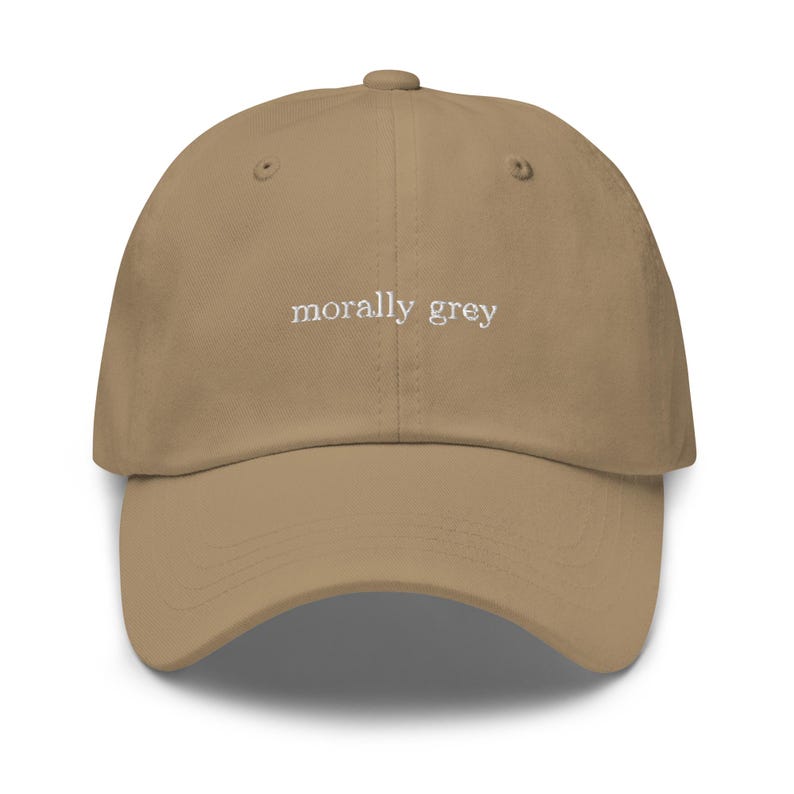 Title: Morally Grey Hat – BookTok Embroidered Dad Cap, Smut Reader Gift, Romance Novel Trope Apparel