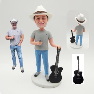 Benutzerdefinierte Bobbleheads, benutzerdefinierte Gitarrenbobbleheads, maßgeschneiderte Freund Bobblehead Geschenke, Jahrestag Geschenke für Ehemann, Geburtstags-Weihnachtsgeschenk