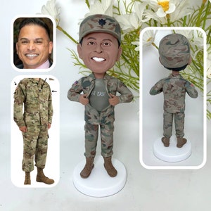 Personalized bobbleheads, custom soldier bobbleheads, sergeant bobbleheads, best recognition gifts, husband birthday gifts