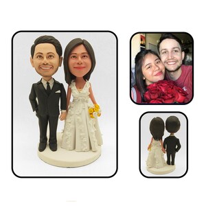 Wedding cake topper wedding topper bobble head Custom cake toppers for wedding keepsake wedding figurine Personalized wedding gift