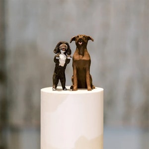 Personalized custom petsDog wedding caketopper,Pets Birthday,cat caketopper Miniature, Anniversary pet,pets topper，Cat and Dog Birthday