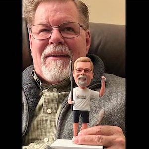 Custom bobbleheads, custom father bobbleheads, Grandfather bobbleheads gifts, 3D bobblehead statue, Anniversary gift for him,birthday gifts