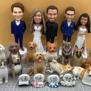 Personalized Wedding Cake Bobbleheads,Custom Bobblehead Wedding Cake Topper, Custom Figurine Wedding Cake Topper,Custom Wedding Bobblehead