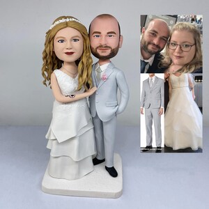 Wedding cake topper wedding topper bobble head Custom cake toppers for wedding keepsake wedding figurine Personalized wedding gift