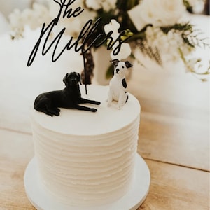 Personalized Custom Dog Wedding Cake Topper, Cat Cake Topper，Dog Cake Topper,Wedding Cake Topper With Dog, Pets Birthday