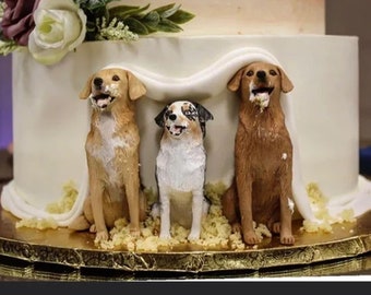 Adorno para tarta de boda personalizado con forma de perro, adorno para tarta de perro, adorno para tarta de boda con perro, adorno para tarta de gato, cumpleaños de mascotas