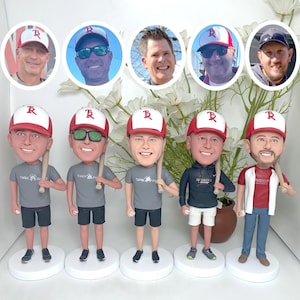 Custom bobbleheads, custom 3D statues, custom baseball group bobbleheads, sports fan gifts, birthday gifts, anniversary Christmas gifts