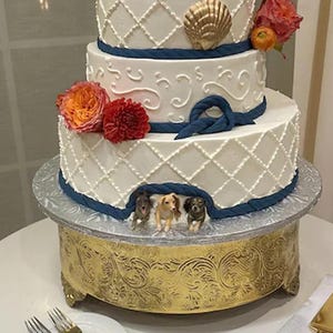 Personalized Dog Wedding Cake, Wedding Cake Toppers, Dog Wedding Cake Toppers, Pet Birthday Cake, Animal Cake